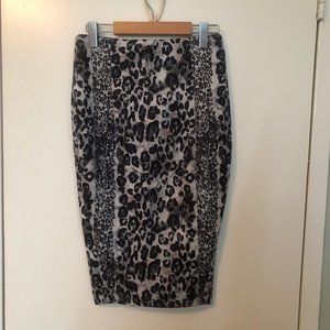 Zara Animal Print Pencil Skirt